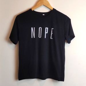 Nope Black Short Sleeve Tshirt